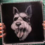 3D Knife-Carved Schnauzer Portrait