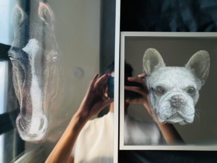 Large-Scale, 3D Knife-Cut Animal Portrait