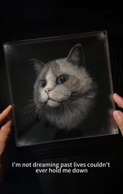 3D Knife-Carved Ragdoll Cat Portrait