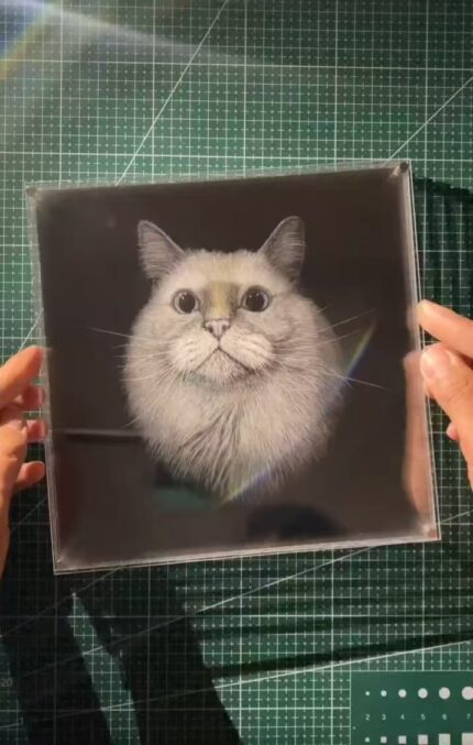 3D Knife-Carved Ragdoll Cat Portrait